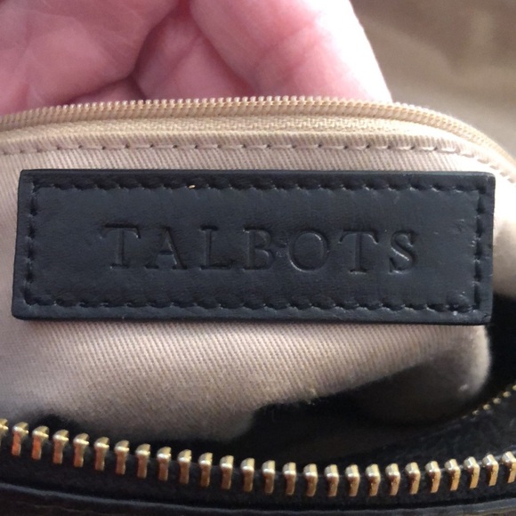 Talbots large black handbag with double handles and removable strap. - Picture 7 of 8